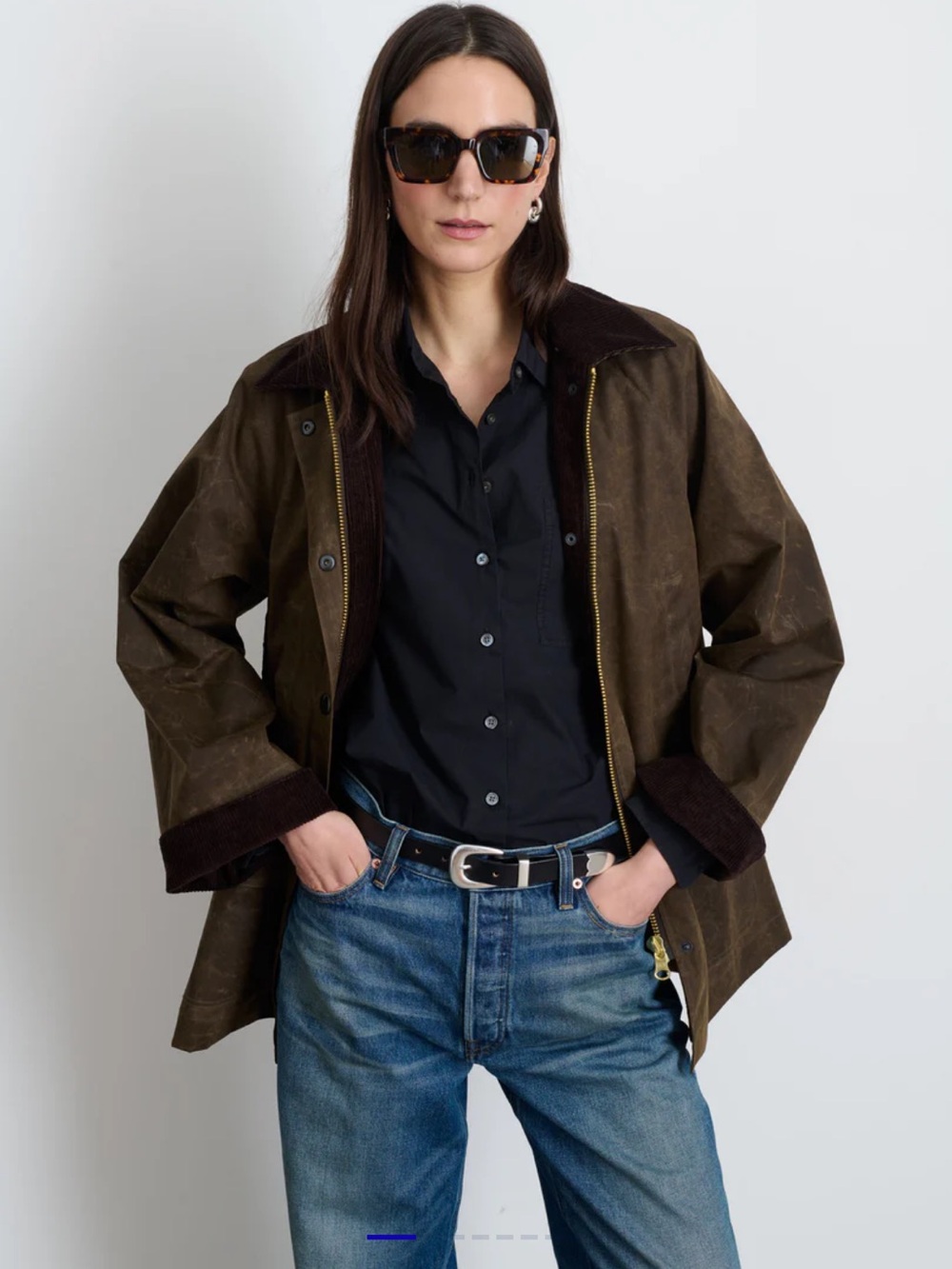 Alex Mill Chiltern Street Jacket in Waxed Cotton- brown